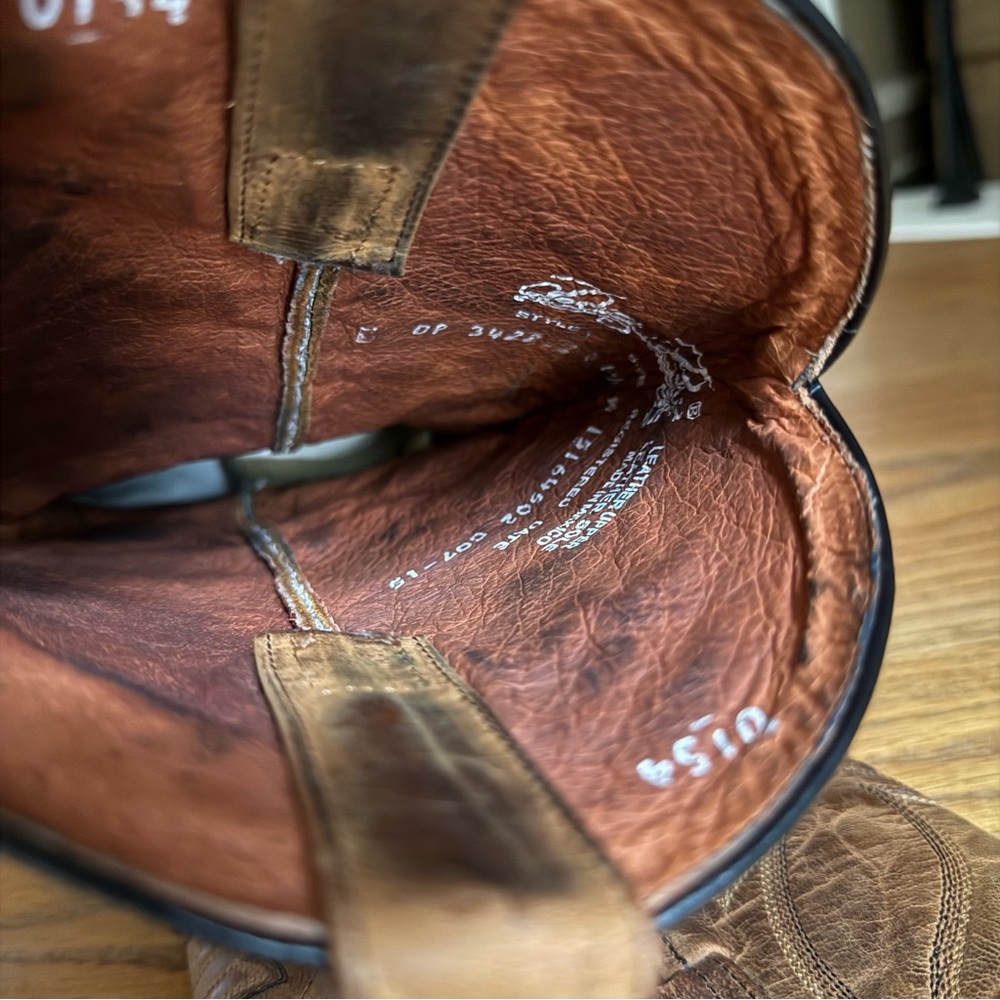 Dan Post Brown 6½ M Leather Made In Mexico Cowboy Western Festival Rodeo Boots - Picture 13 of 14